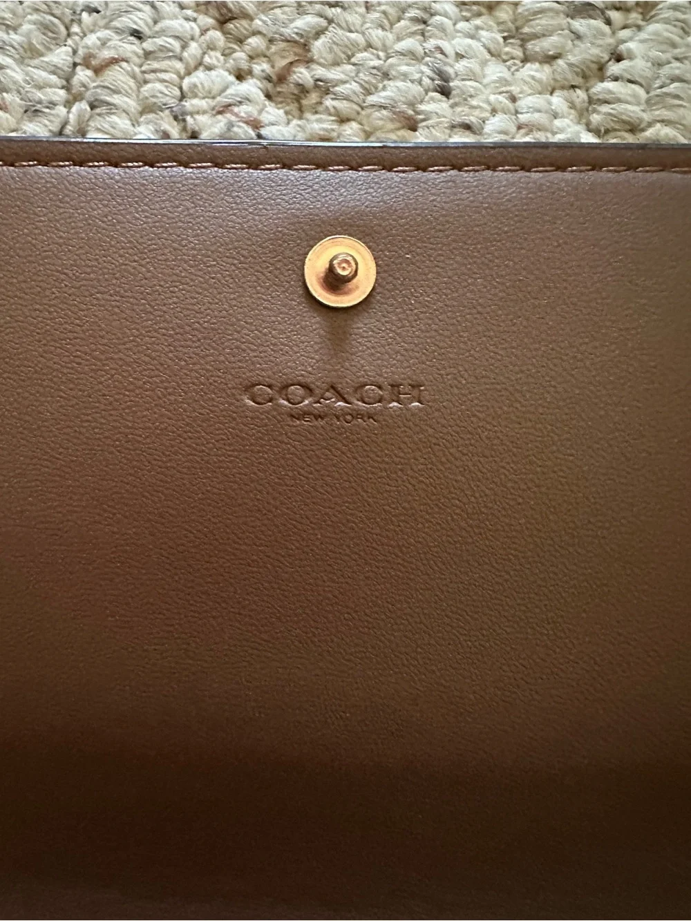 Coach Slim Trifold Wallet in Signature Canvas